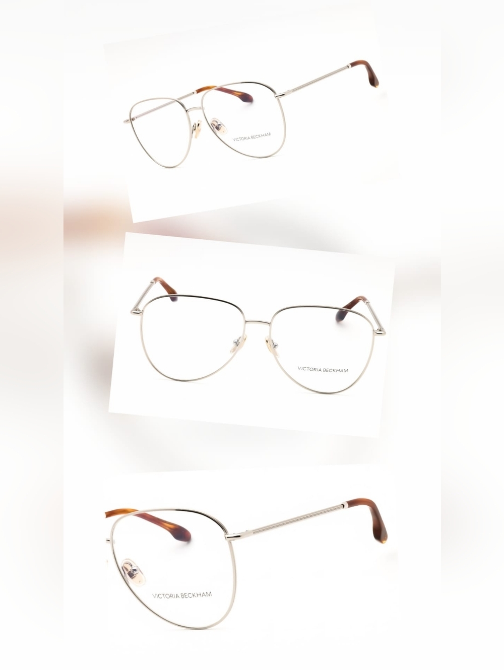 NWT, Victoria Beckham VB2116, Silver ,Metal Eyeglasses, Size57X14X140 - Picture 4 of 8